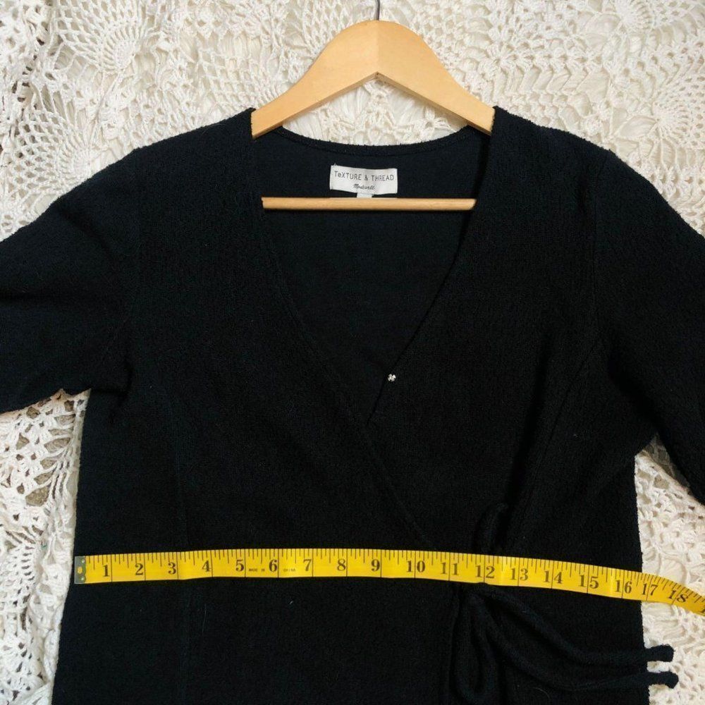 Madewell Texture And Thread Wrap Black Shirt - image 3